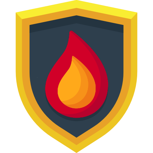 Logo do site (Escudo com uma chama de fogo no meio)